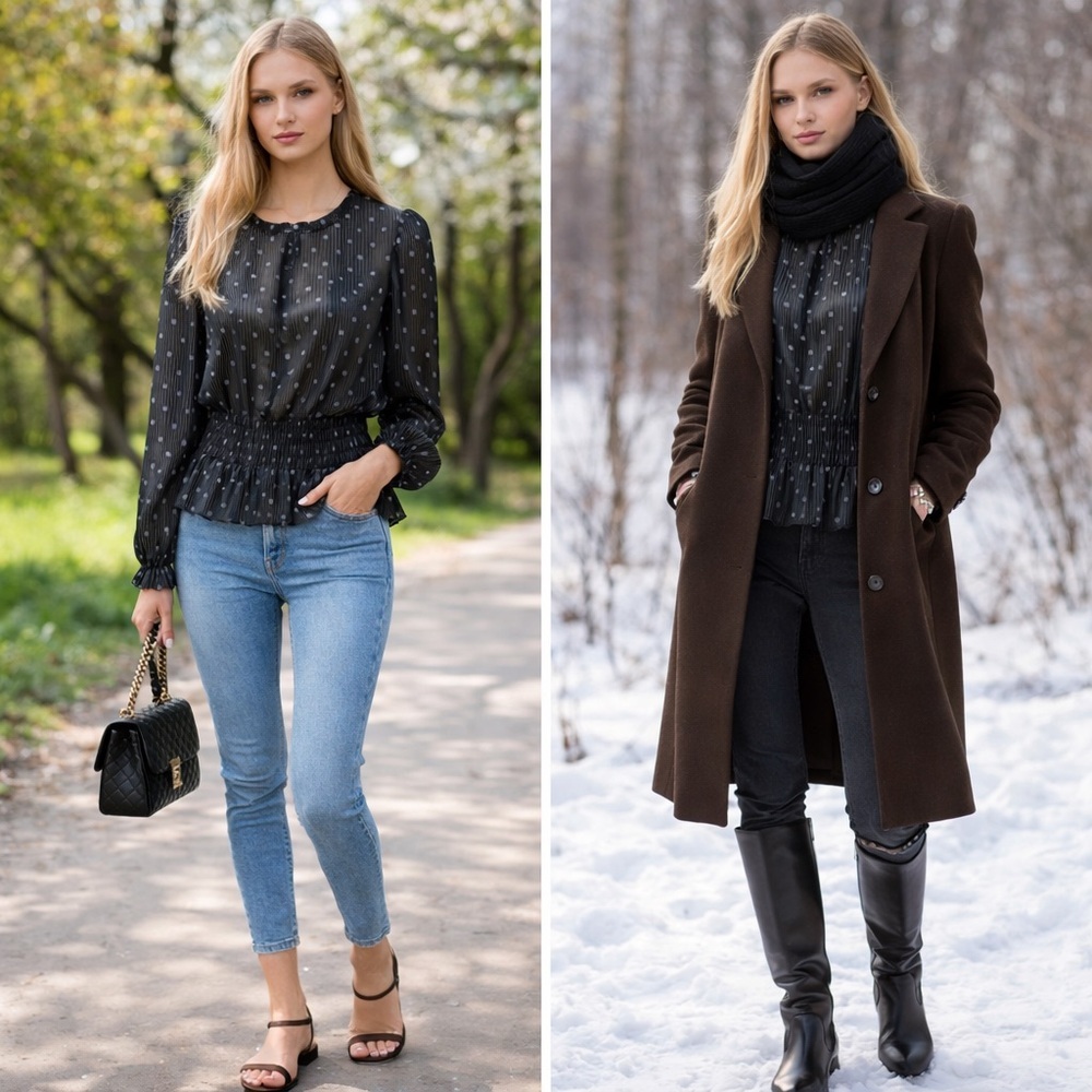 Melrose and Market Black Blouse - Picture 10 of 11